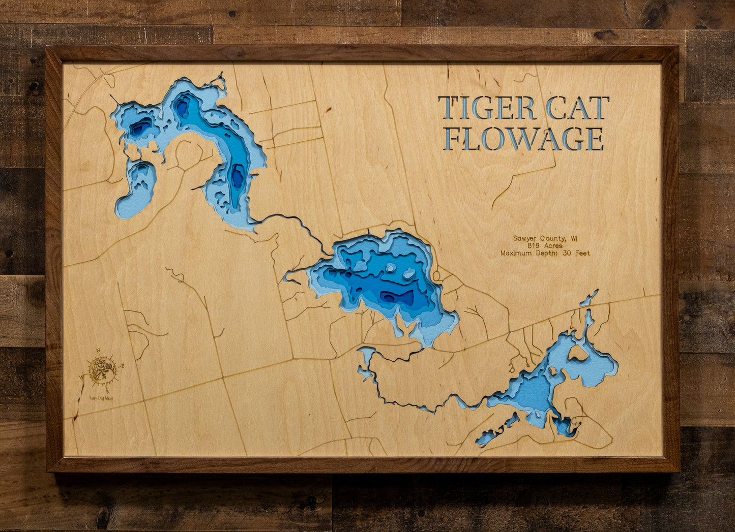 Upper and Lower Twin Lakes in the Tiger Cat Flowage in Sawyer County, Wisconsin