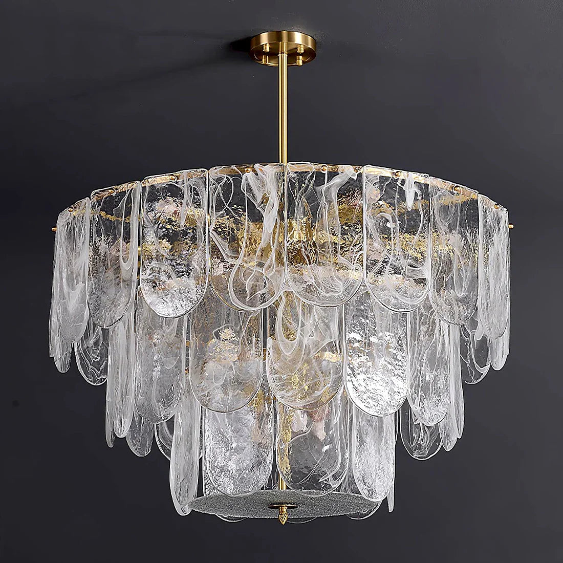Timeless Metal & Glass Multi-Light Chandelier