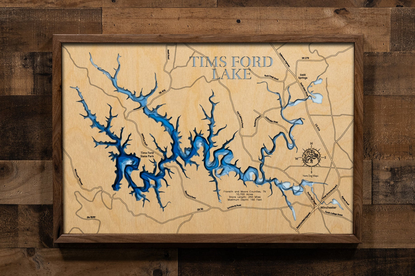 Tims Ford Lake in Franklin and Moore Counties, Tennessee