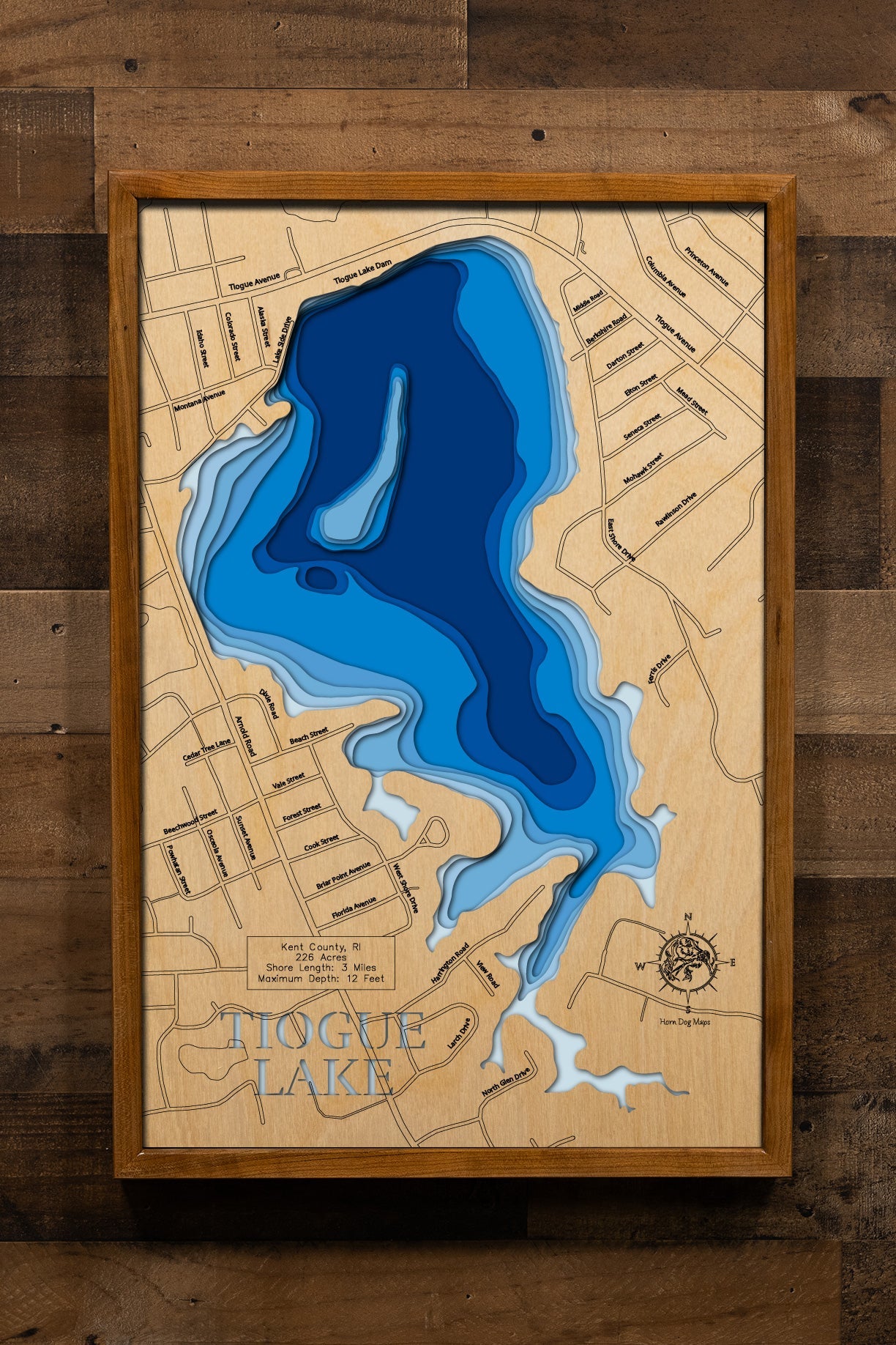 Tiogue Lake in Kent County, Rhode Island