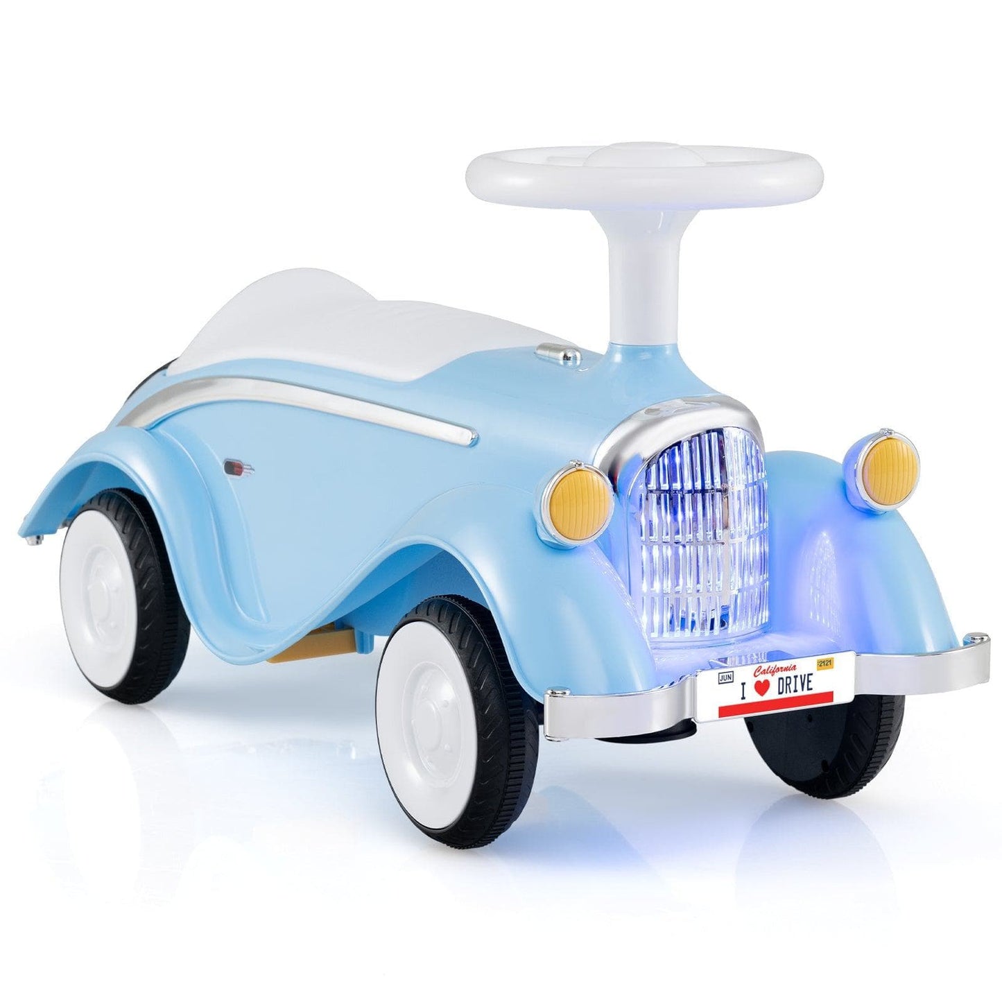 Toddler Ride on Toy Classic Sliding Car with Horn and LED Headlight