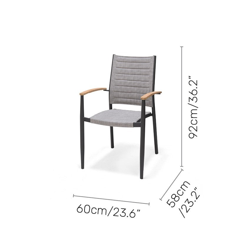 Topaz 9 Piece Teak Big Rectangular Dining Set
