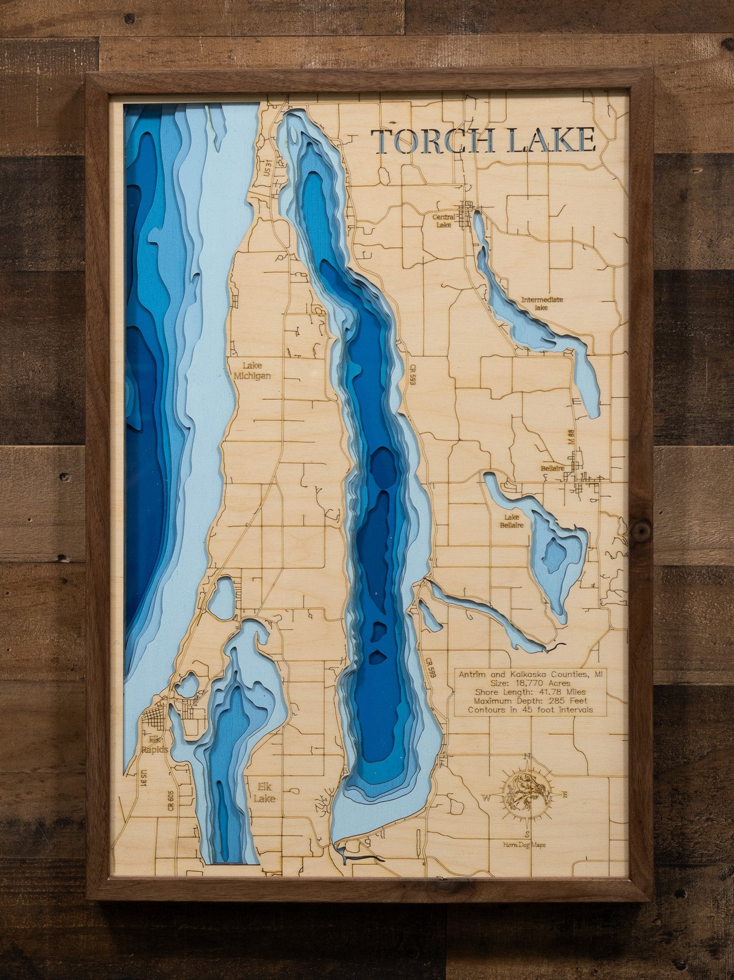 Torch Lake in Antrim and Kalkaska Counties, Michigan