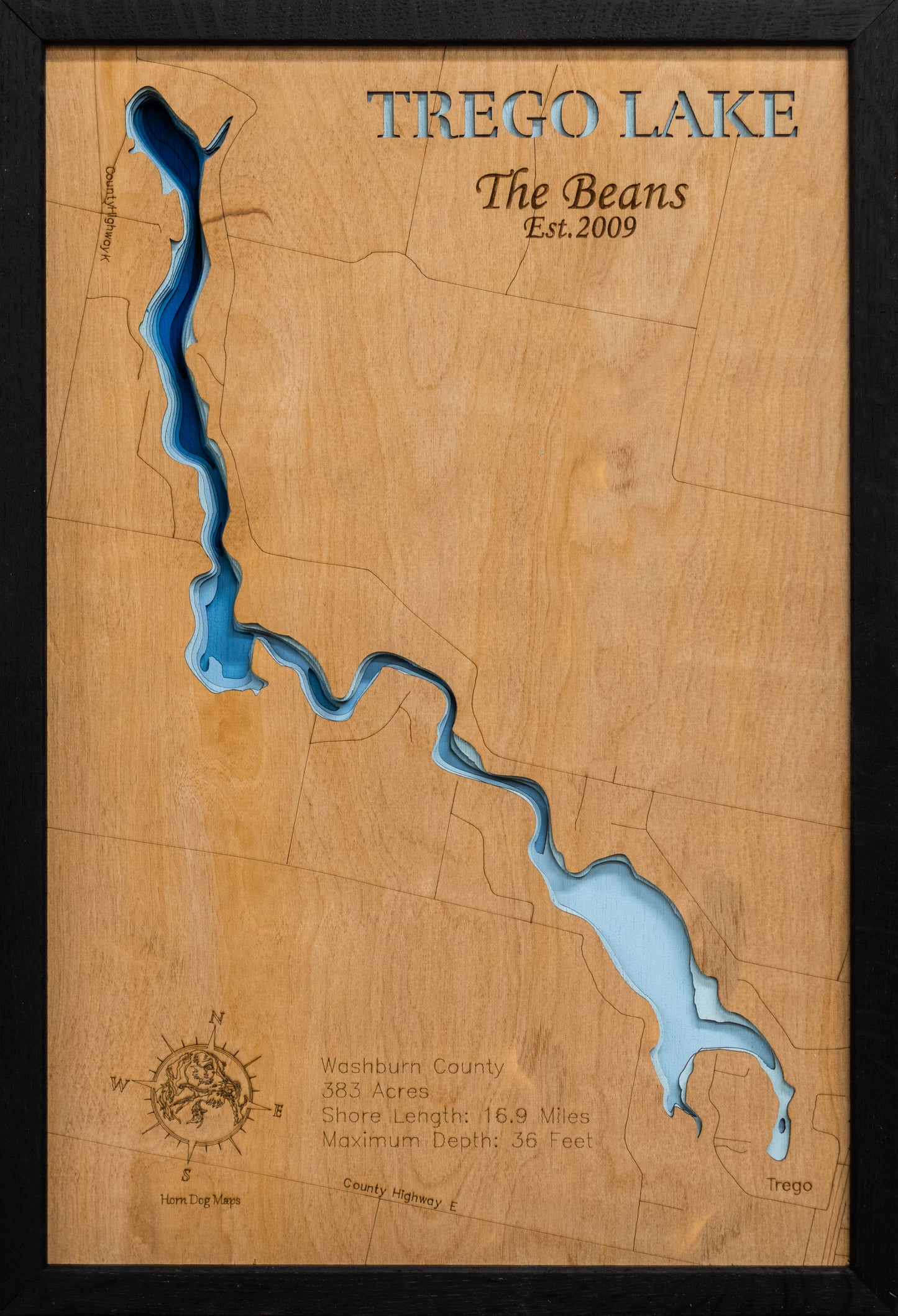 Trego Lake in Washburn County, Wisconsin
