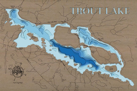 Trout Lake in Nipissing District, Ontario, Canada.
