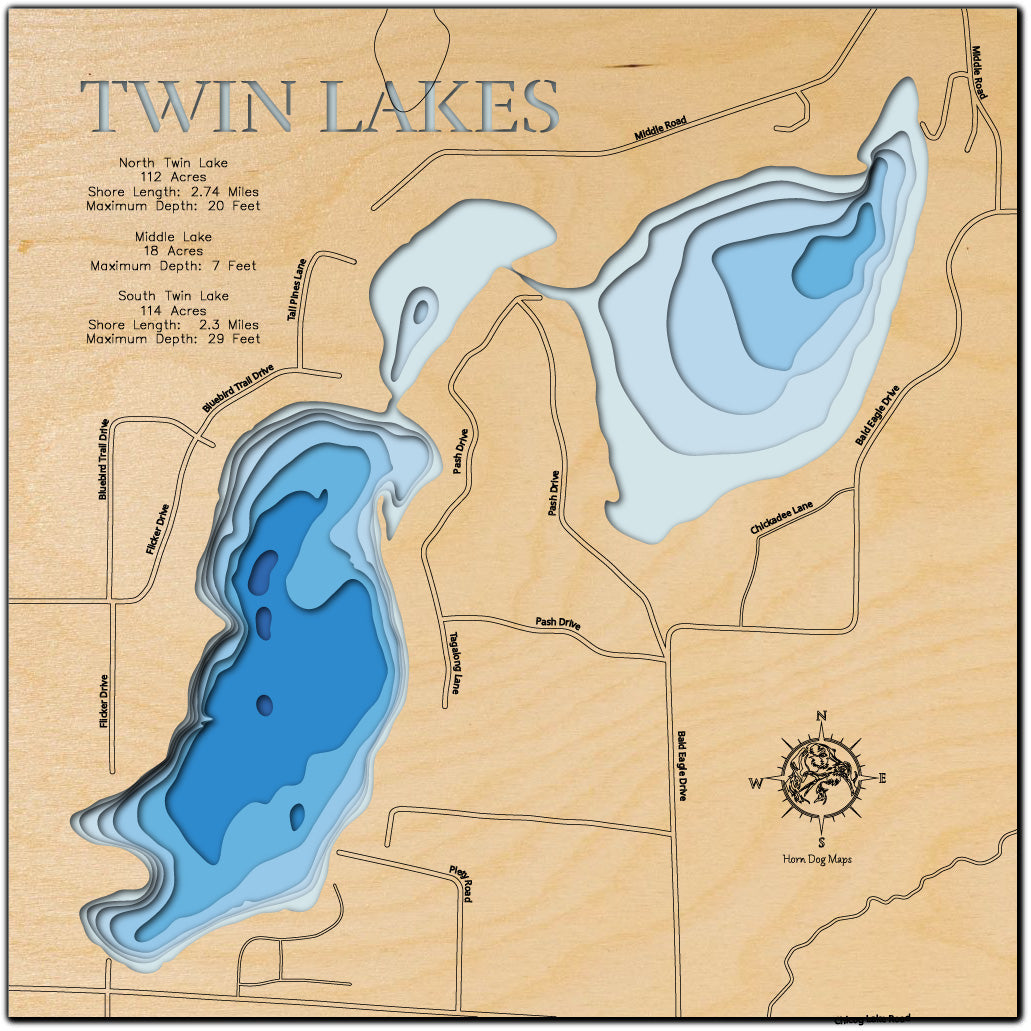 Twin Lakes in Washburn County, Wisconsin