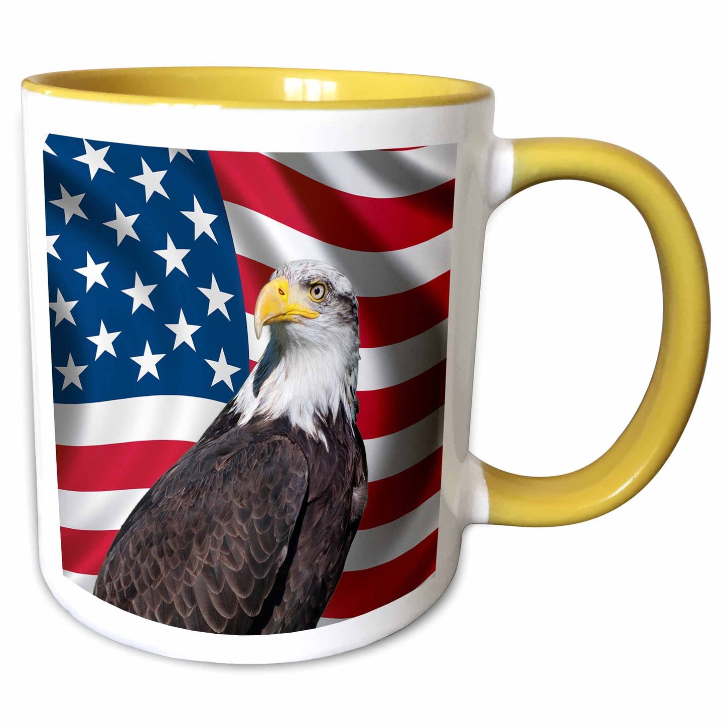 3dRose American Flag USA Bald Eagle Patriotism Patriotic Stars Stripes - Mugs (mug_154967)