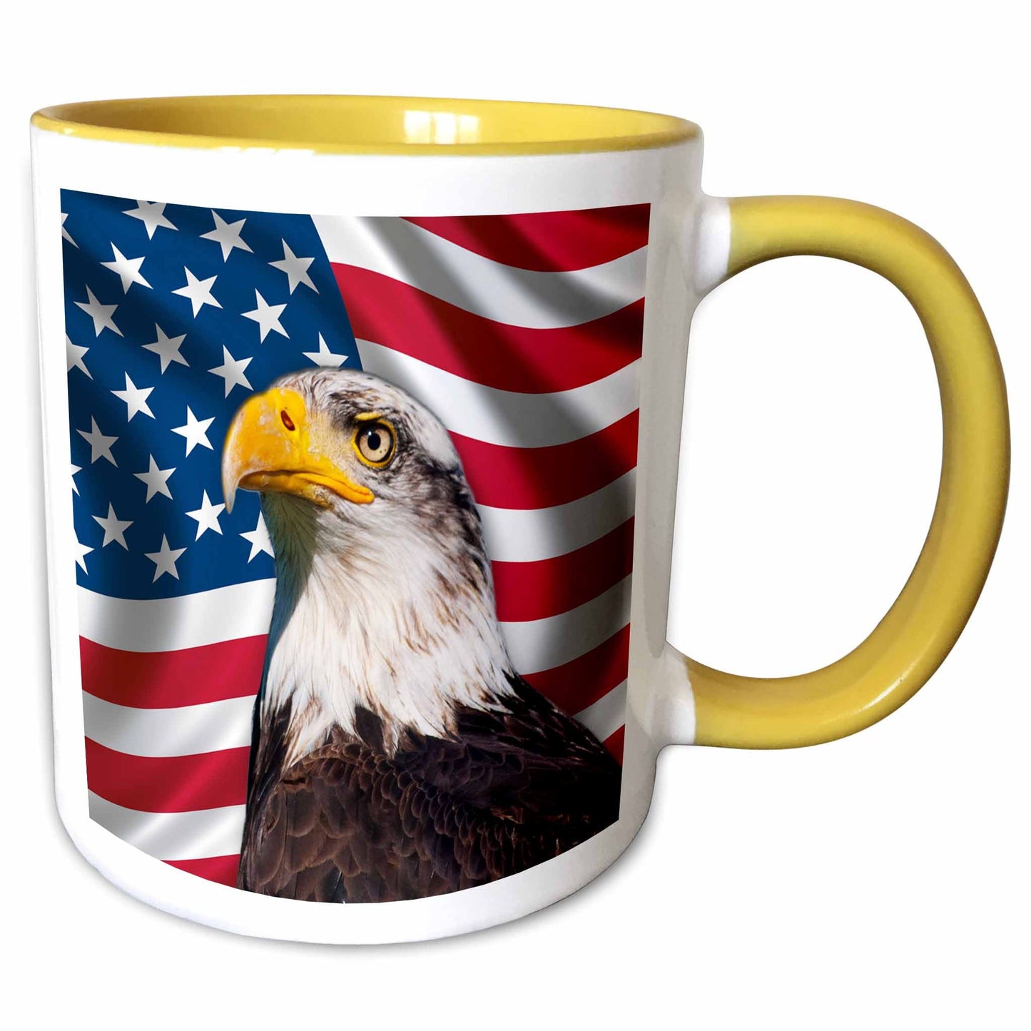 3dRose American Flag USA Bald Eagle Patriotism Patriotic Stars Stripes - Mugs (mug_155153)