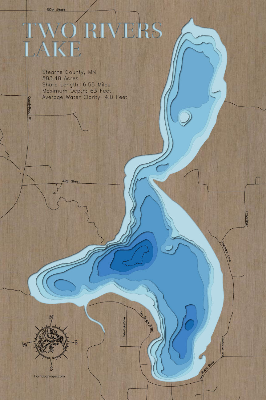 Two Rivers Lake in Stearns County, Minnesota
