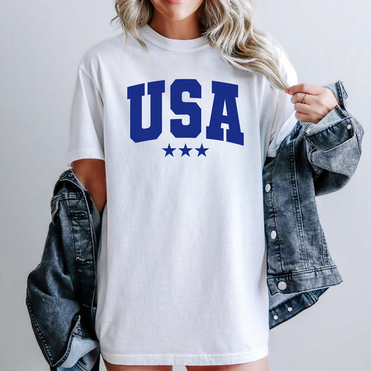 USA Stars Retro Patriotic America 4th Of July Vintage Flag Edition With Classic All-American Style Comfort Colors Tee