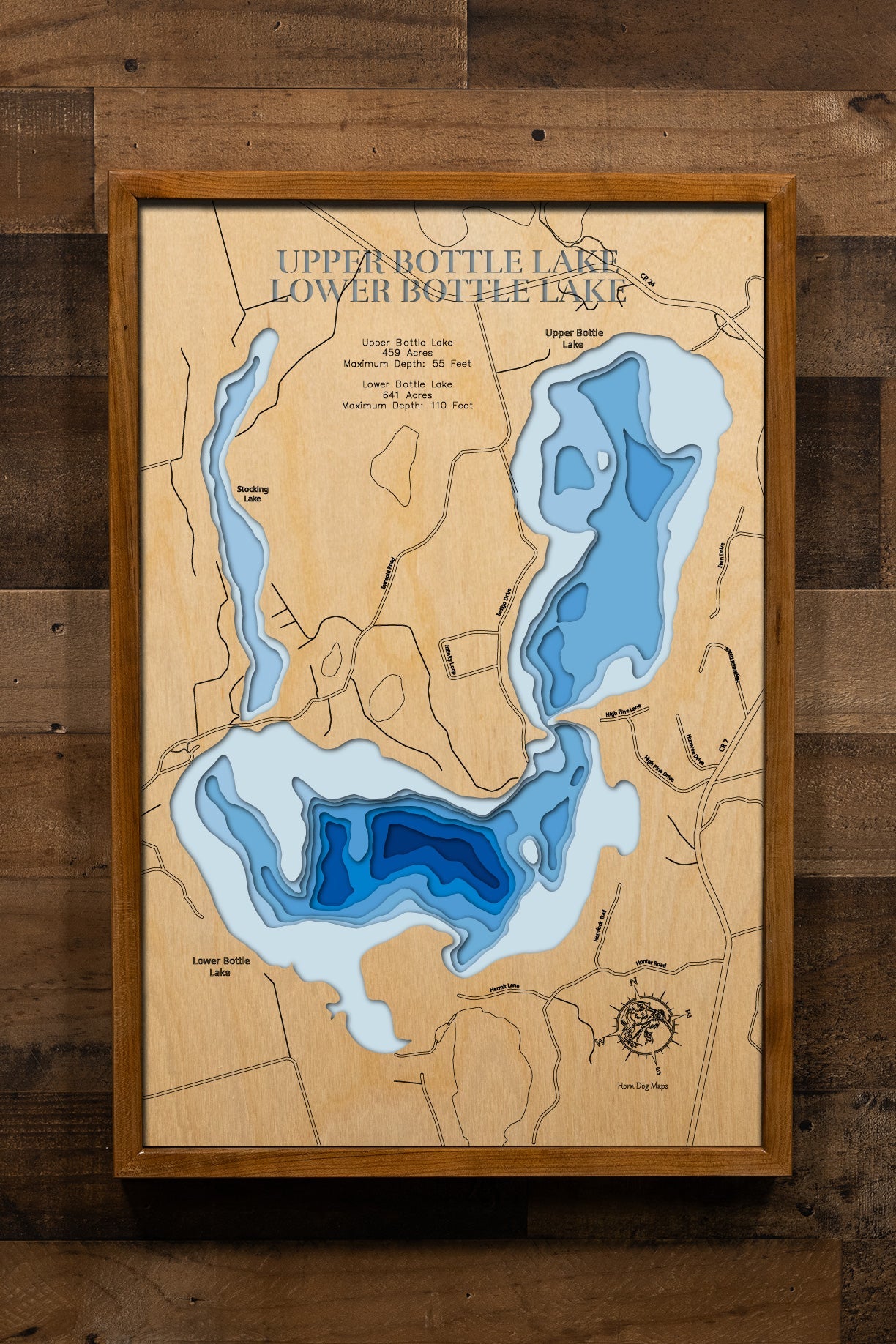 Upper and Lower Bottle Lakes in Hubbard County, Minnesota