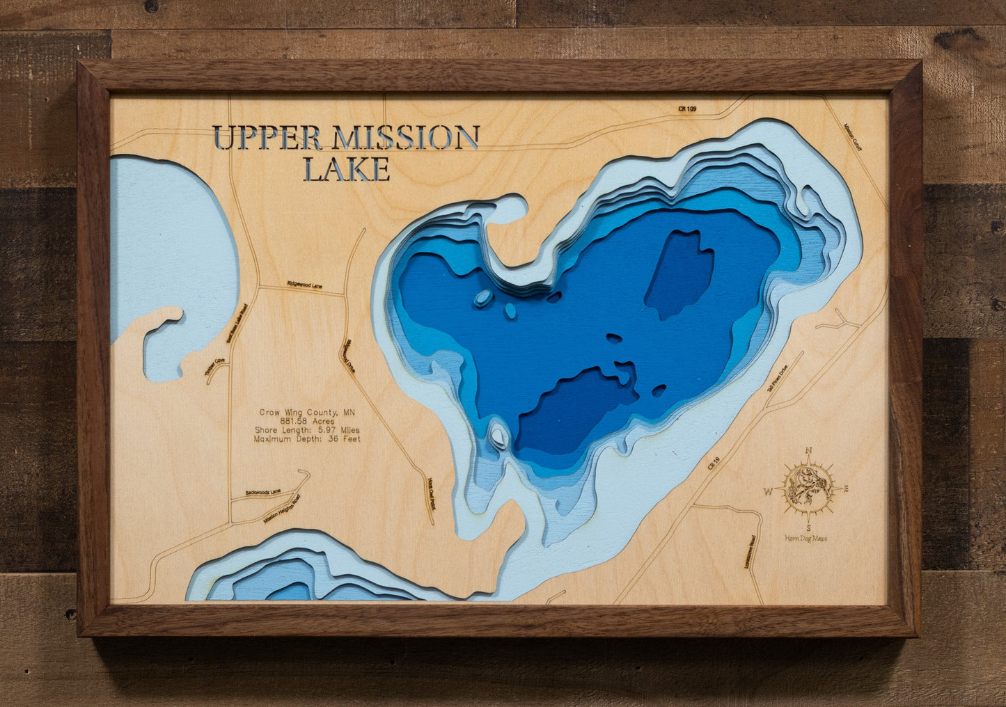 Upper and Lower Mission Lakes in Crow Wing County, Minnesota