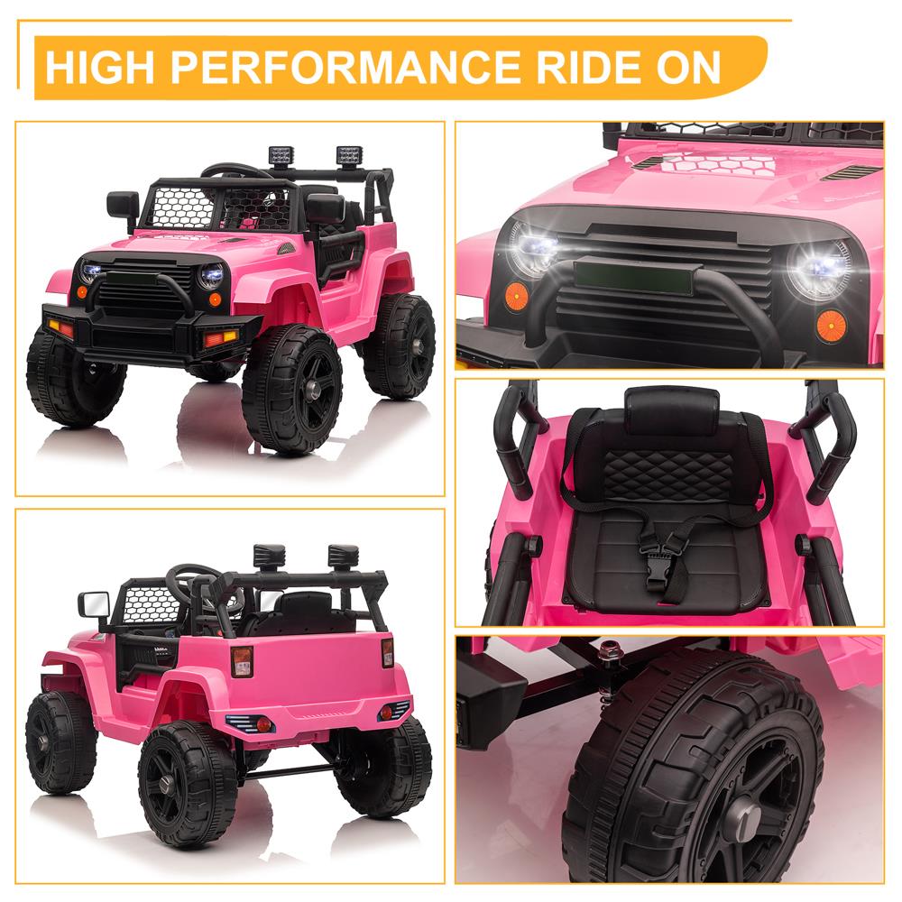 Premium 12V Electric Kids Ride On Car Truck with 2.4G Remote - Up to 8-12 Hours of Playtime