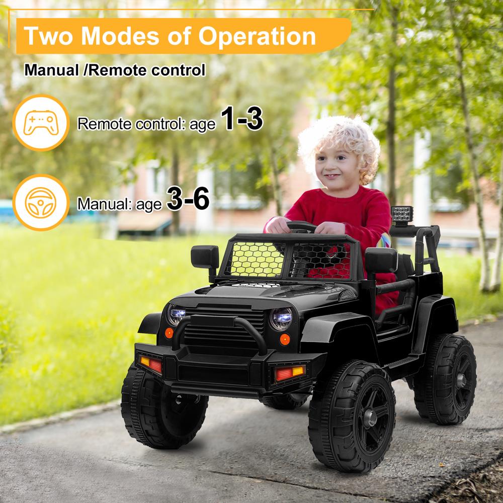 3-in-1 Electric Ride On Car Truck with 3 Speed RC Mode - Supports up to 62lbs