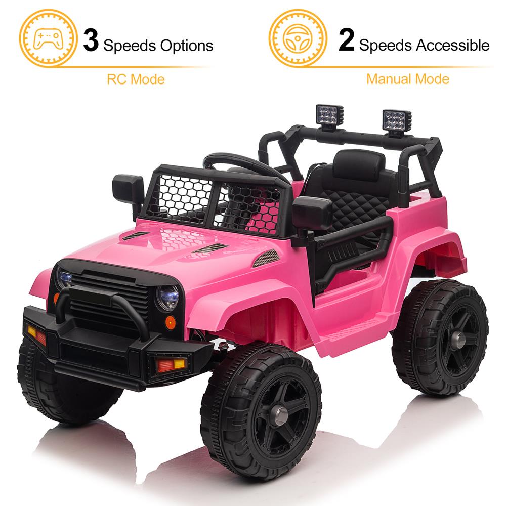 Electric Ride On Truck Car for 3-5 Year Olds with 12V Battery and 3 Speed Options - Supports up to 28kg