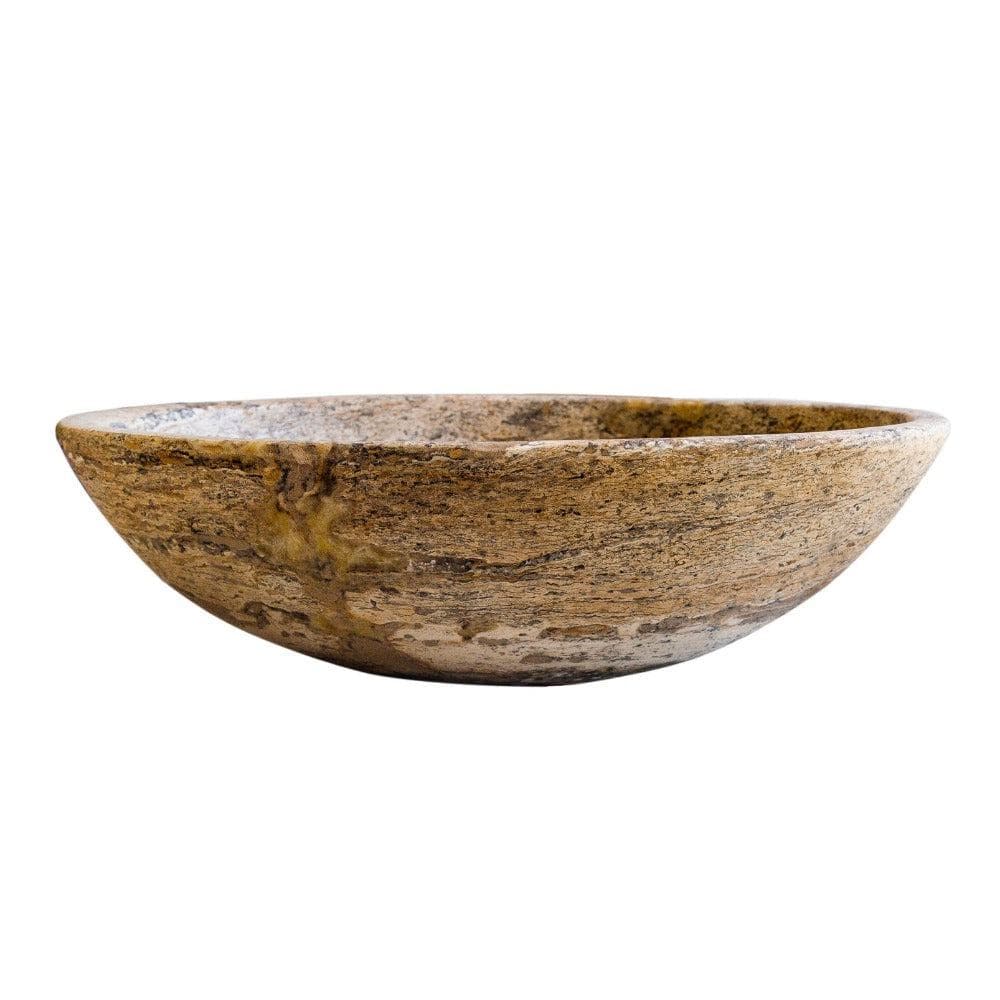 Travertine Natural Stone Oval Vessel Sink 16x21 Above Counter