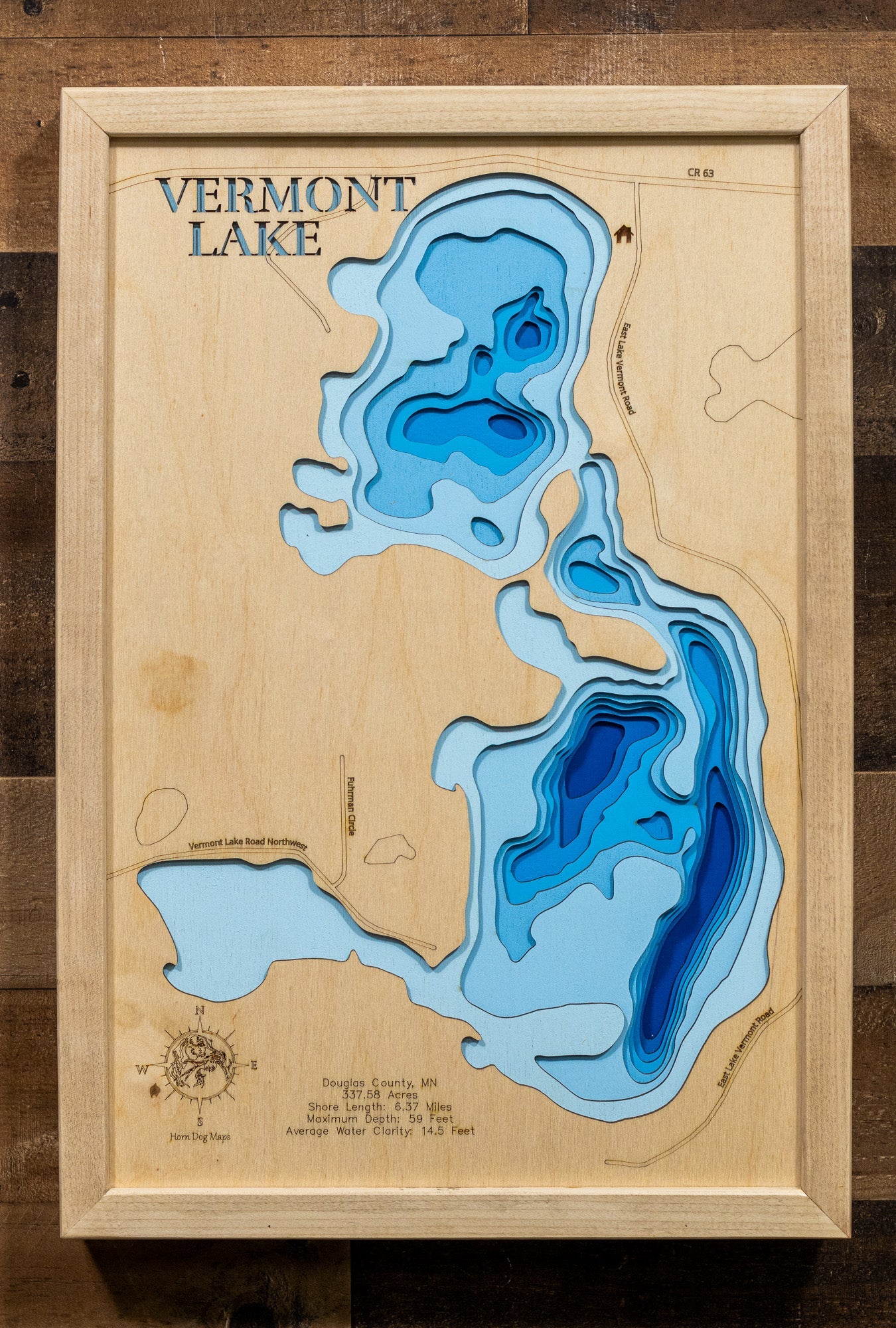 Vermont Lake in Douglas County, Minnesota
