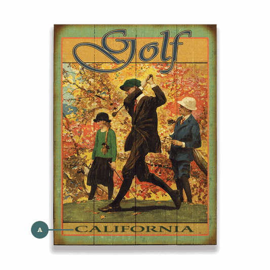 Golden Age of Golf - Wood & Metal Wall Art