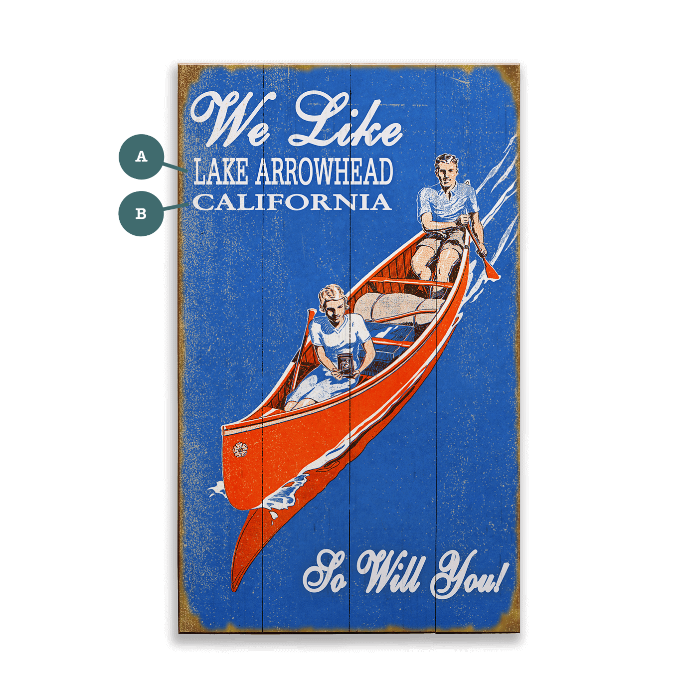 Leisure on the Lake - Wood & Metal Wall Art