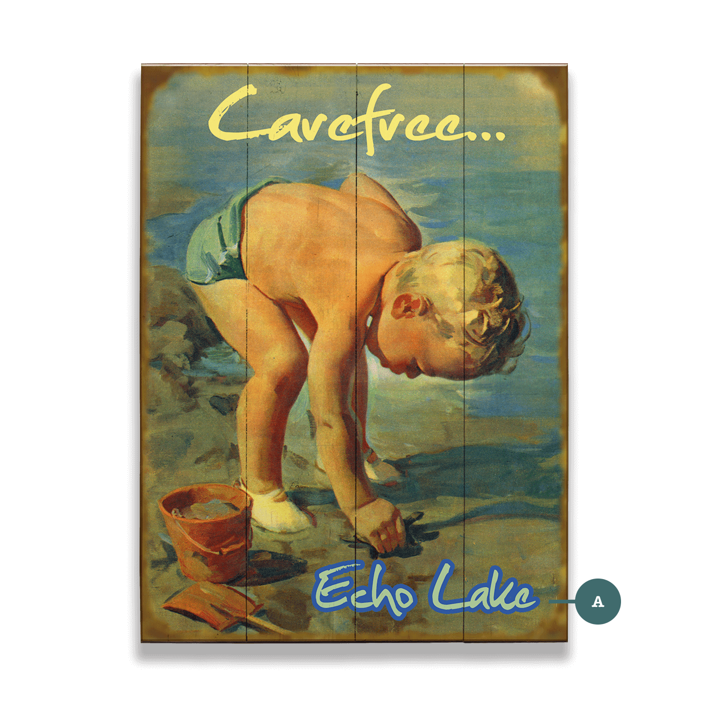 Carefree Lakeside Living - Wood & Metal Wall Art