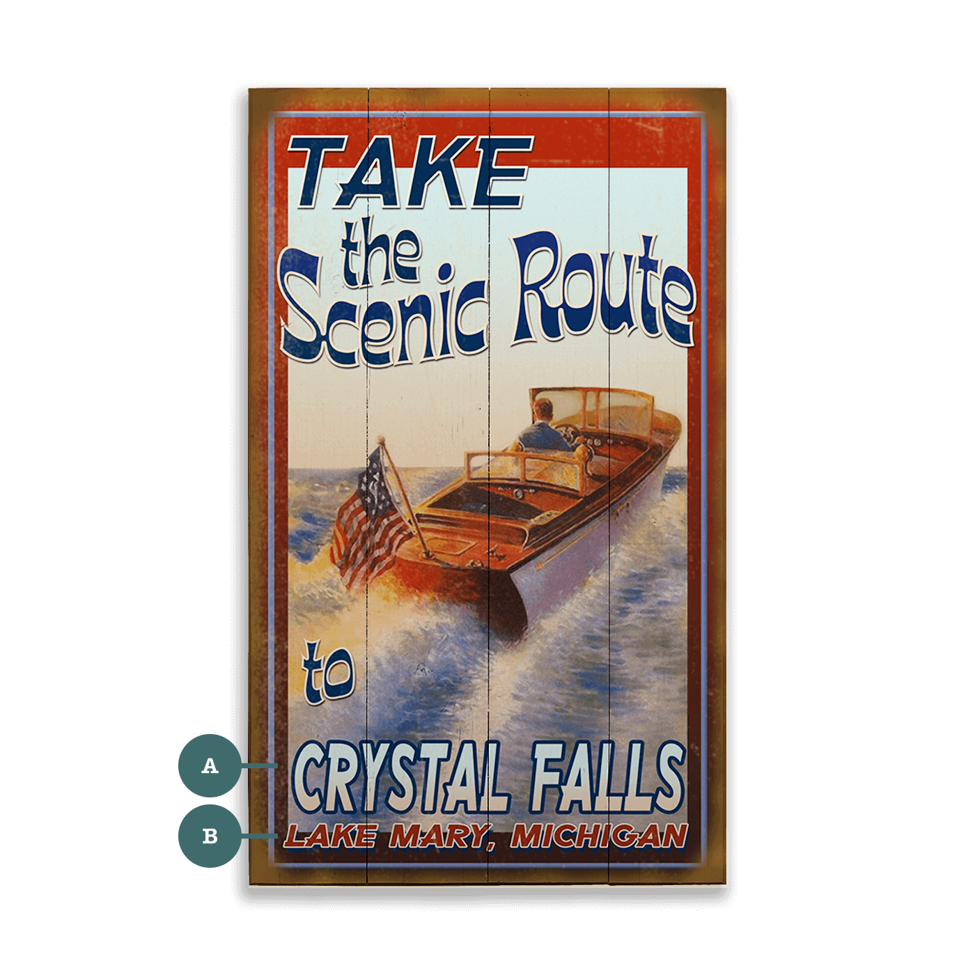 Take the Scenic Route - Wood & Metal Wall Art
