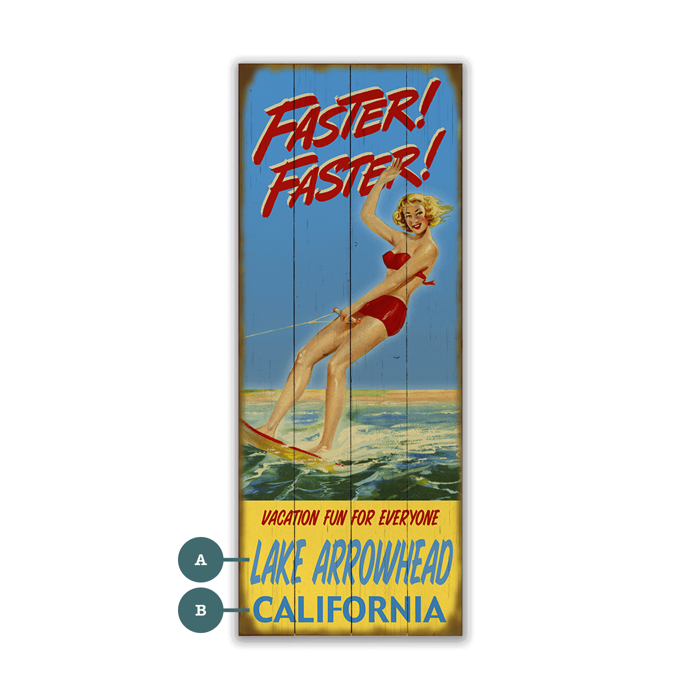 Vacation Fun for Everyone - Wood & Metal Wall Art