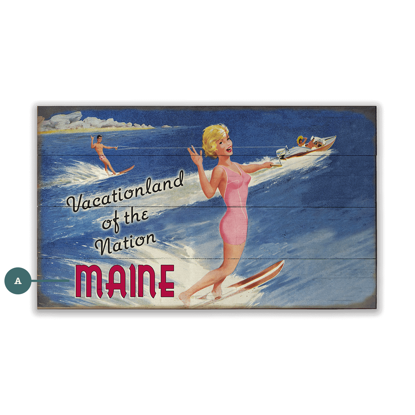 Vacationland of the Nation - Wood & Metal Wall Art
