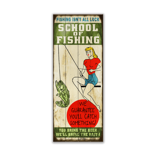 School of Fishing: Generic - Wood & Metal Wall Art