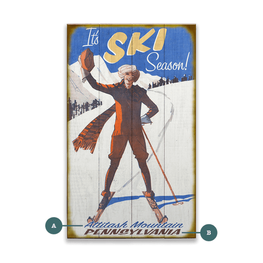 It's Ski Season - Wood & Metal Wall Art