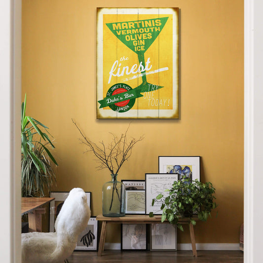 The Finest Martinis - Wood & Metal Wall Art