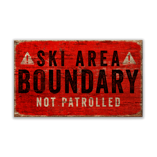 Ski Area Boundary: Generic - Wood & Metal Wall Art