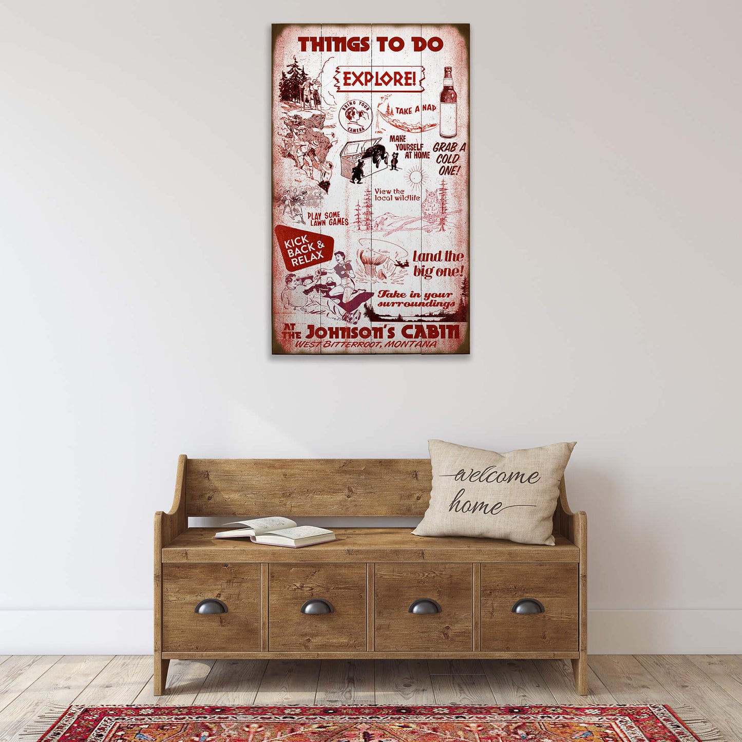 Things to do at the Cabin - Wood & Metal Wall Art