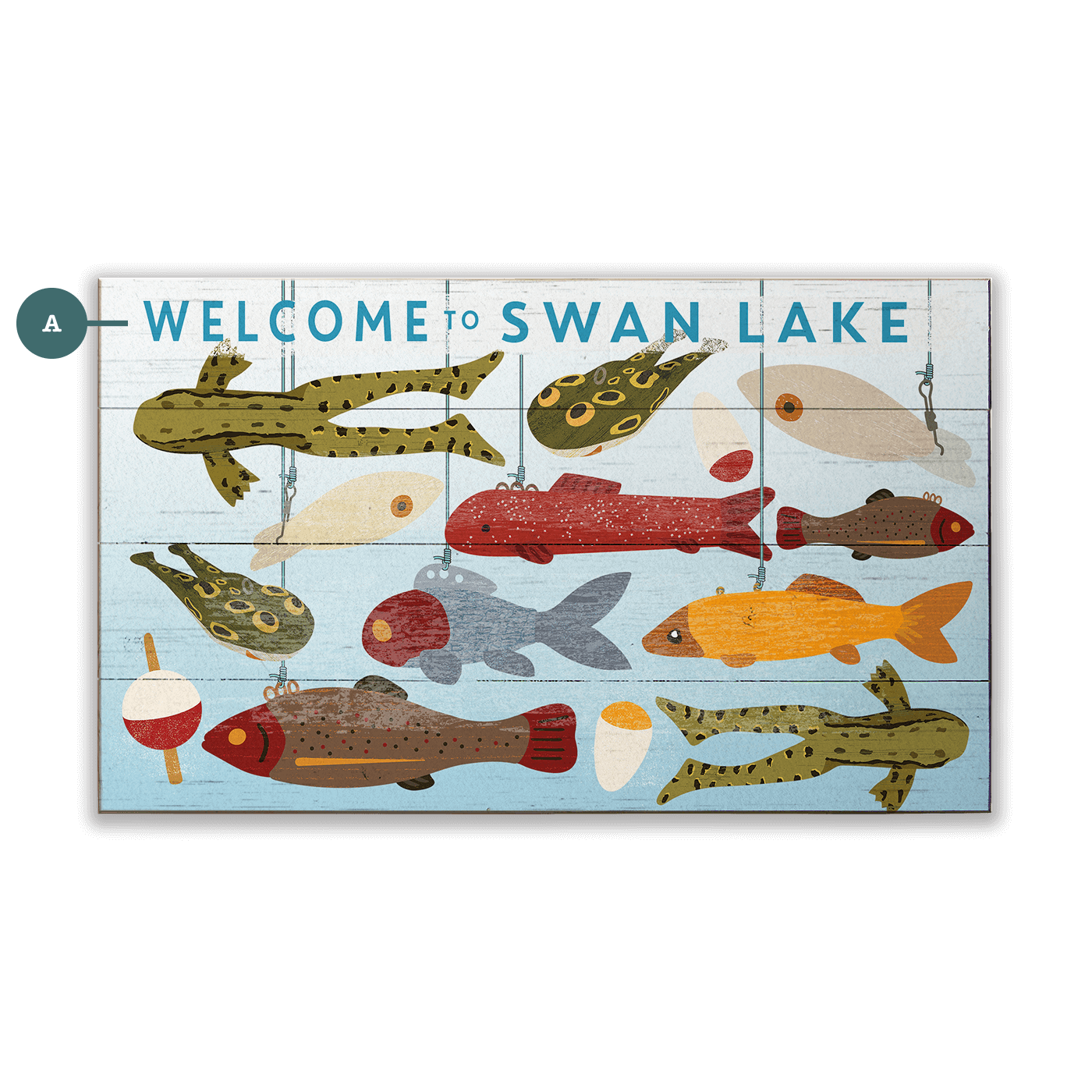 Lake Life Lures - Wood & Metal Wall Art