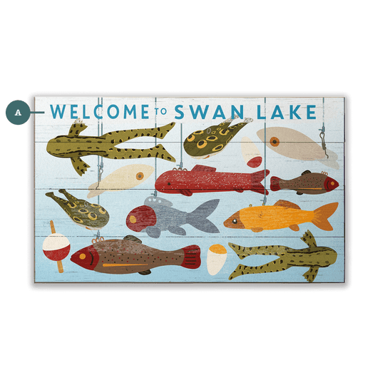 Lake Life Lures - Wood & Metal Wall Art