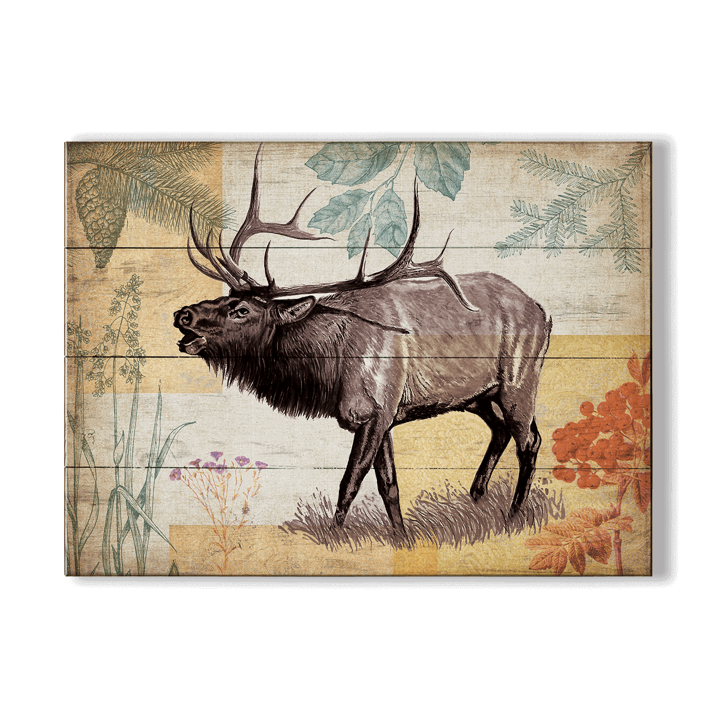 Wildwood Elk - Wood & Metal Wall Art