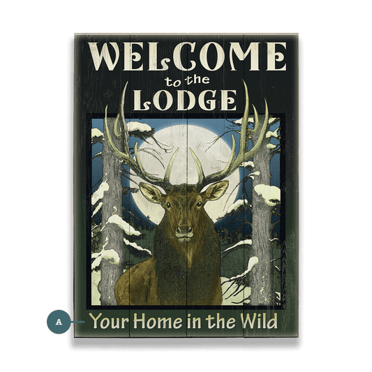 Welcome to the Lodge - Wood & Metal Wall Art