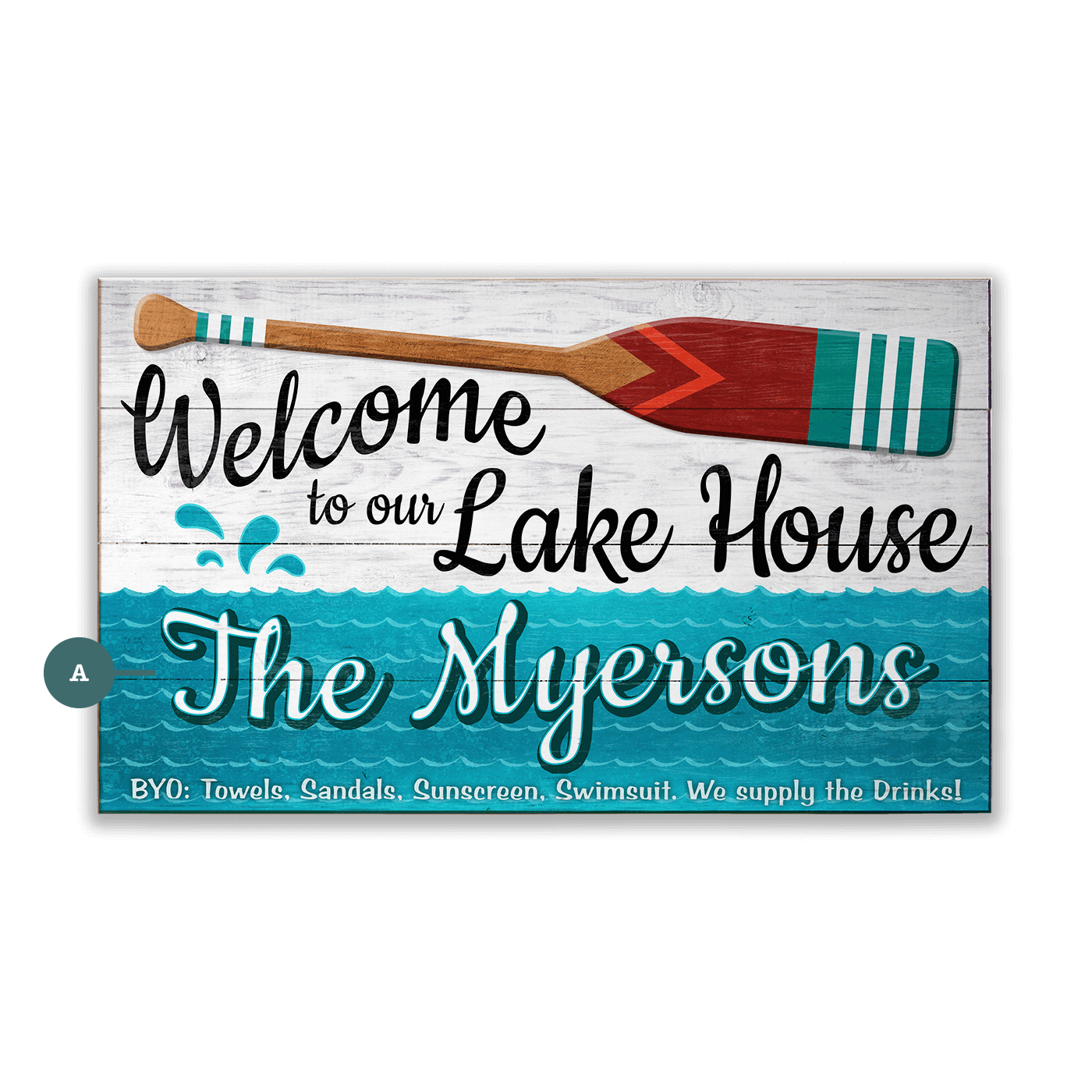 BYO: Towels to the Lake House - Wood & Metal Wall Art
