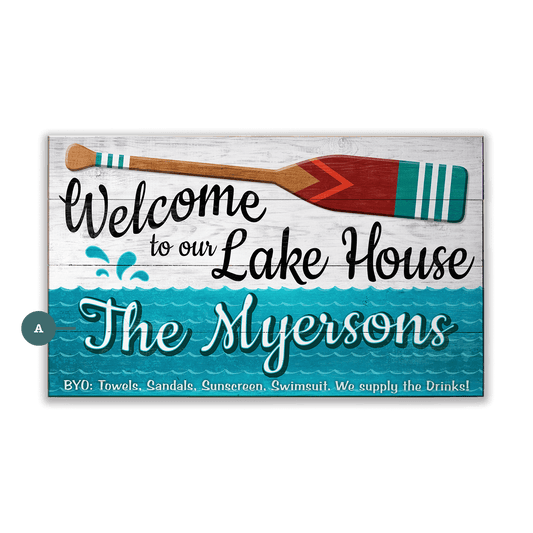 BYO: Towels to the Lake House - Wood & Metal Wall Art