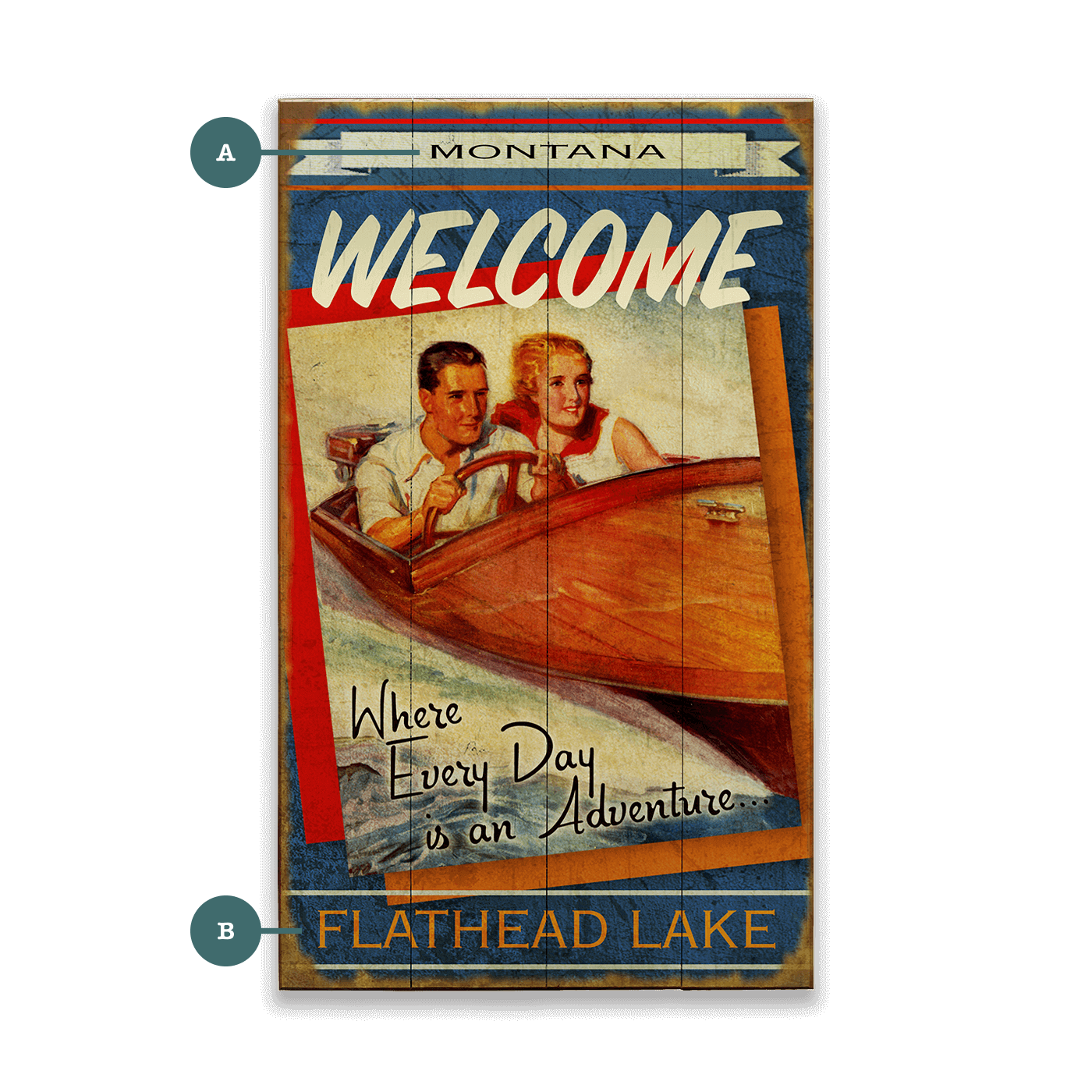 Where Every Day is an Adventure: Version 2 - Wood & Metal Wall Art