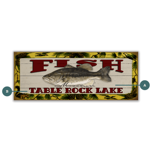 Catch of the Day Freshwater Fishing Sign Wall Decor