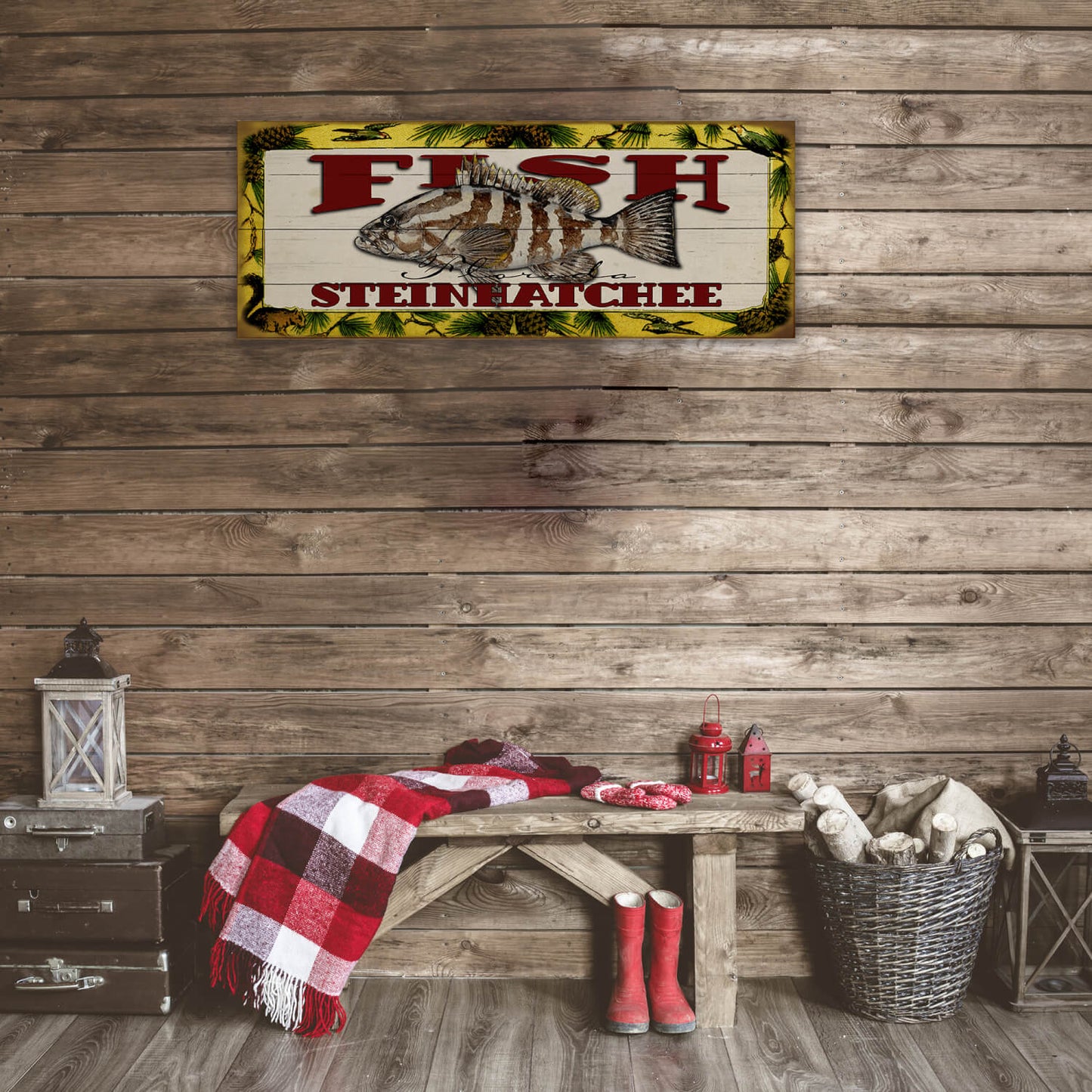 Catch of the Day Freshwater Fishing Sign Wall Decor