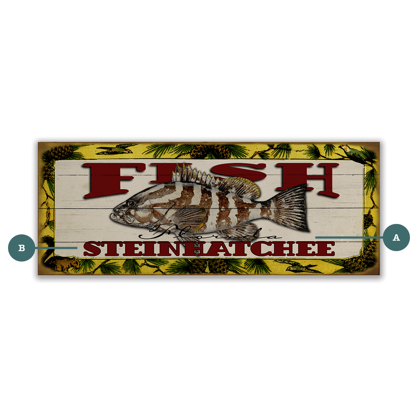 Catch of the Day Freshwater Fishing Sign Wall Decor