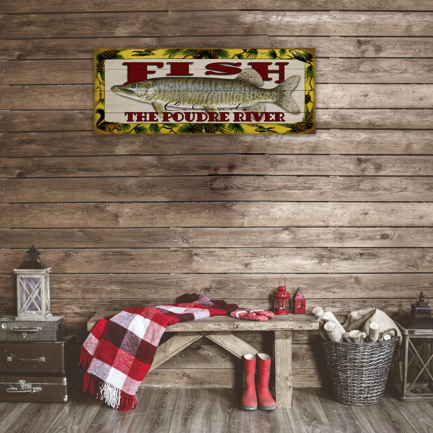 Catch of the Day Freshwater Fishing Sign Wall Decor