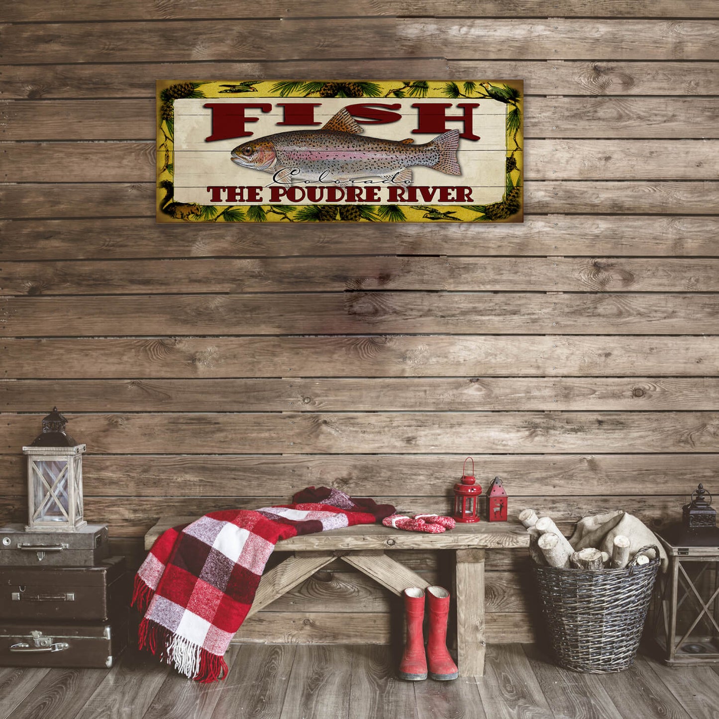 Catch of the Day Freshwater Fishing Sign Wall Decor