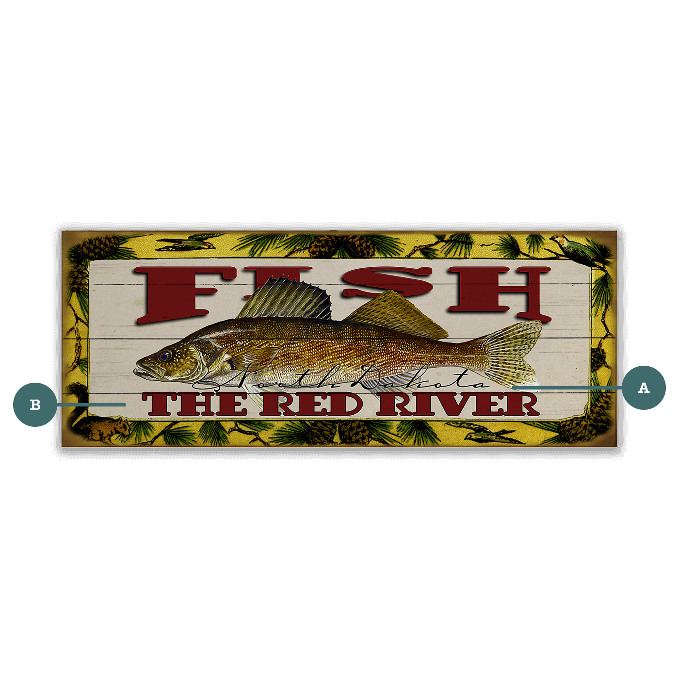 Catch of the Day Freshwater Fishing Sign Wall Decor