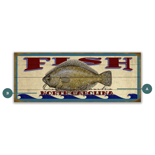 Catch of the Day Saltwater Fishing Sign Wall Decor