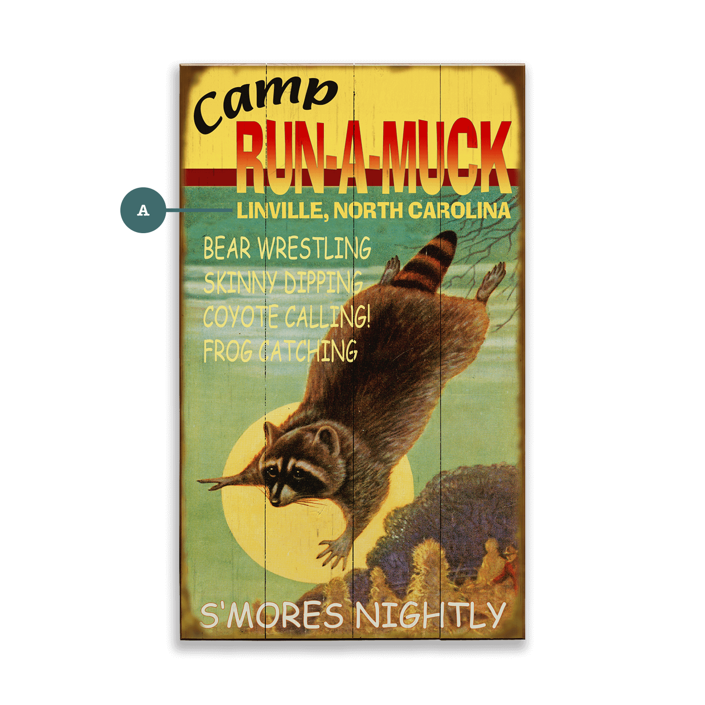 Camp Run-a-Muck - Wood & Metal Wall Art