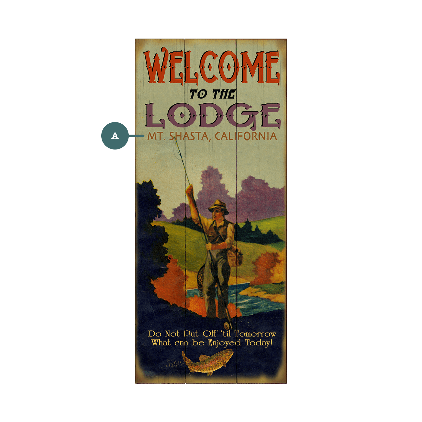 Welcome to the Lodge - Wood & Metal Wall Art