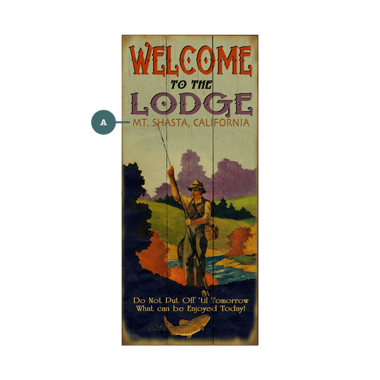 Welcome to the Lodge - Wood & Metal Wall Art