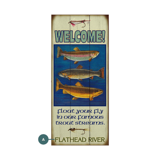 Float Your Fly: Personalized - Wood & Metal Wall Art
